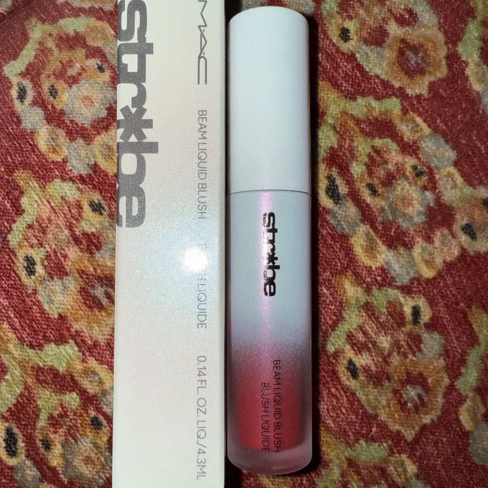 MAC Strobe Beam Liquid Blush GOOD VIBES Full Size‎ NIB Iridescent Finish .14 oz